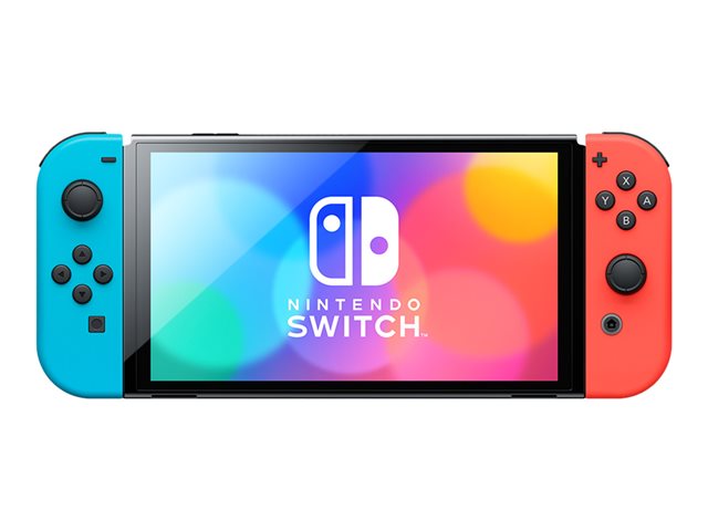 TieDex UK Nintendo Switch OLED - Game console - black, neon red, neon blue