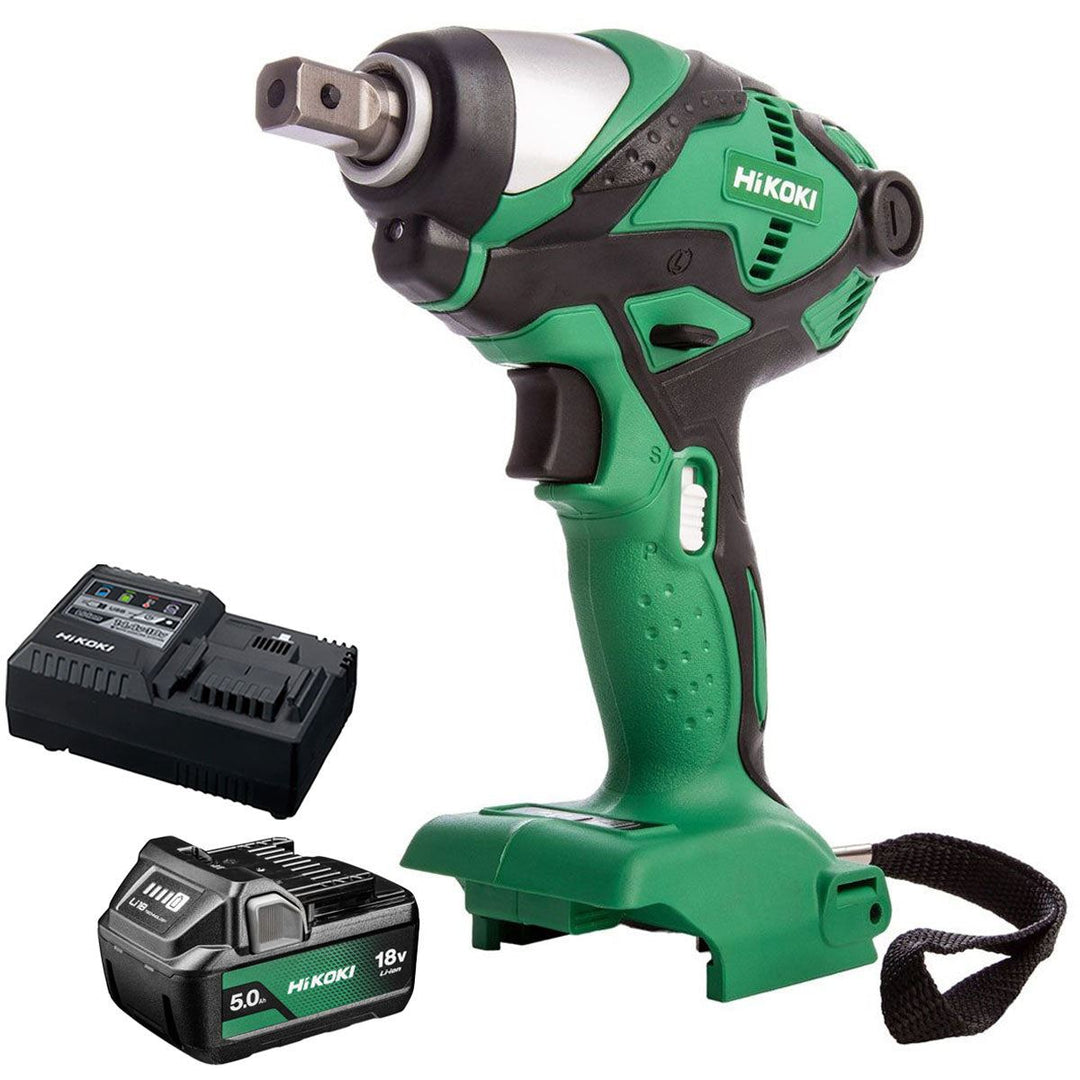 Hikoki WR18DSDLW4Z 18V Li-ion Cordless 1/2" Impact Wrench with 1 x 5.0Ah Battery & Charger