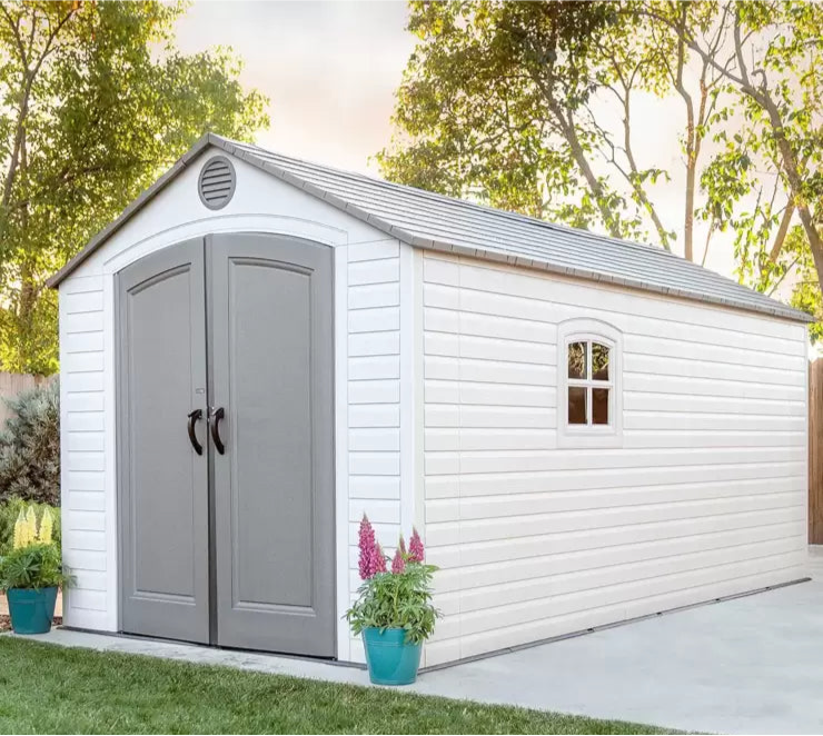 Life-times 8ft x 15ft (2.4 x 4.5m) Storage Shed - Model 60075