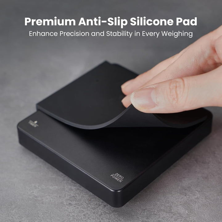 Maestri House Mini Coffee Scale with Timer, Rechargeable Espresso Scale, 2kg/0.1g Accurate Scale for Espresso and Pour-Over Coffee, Portable Digital Kitchen Scale with Automatic Timing