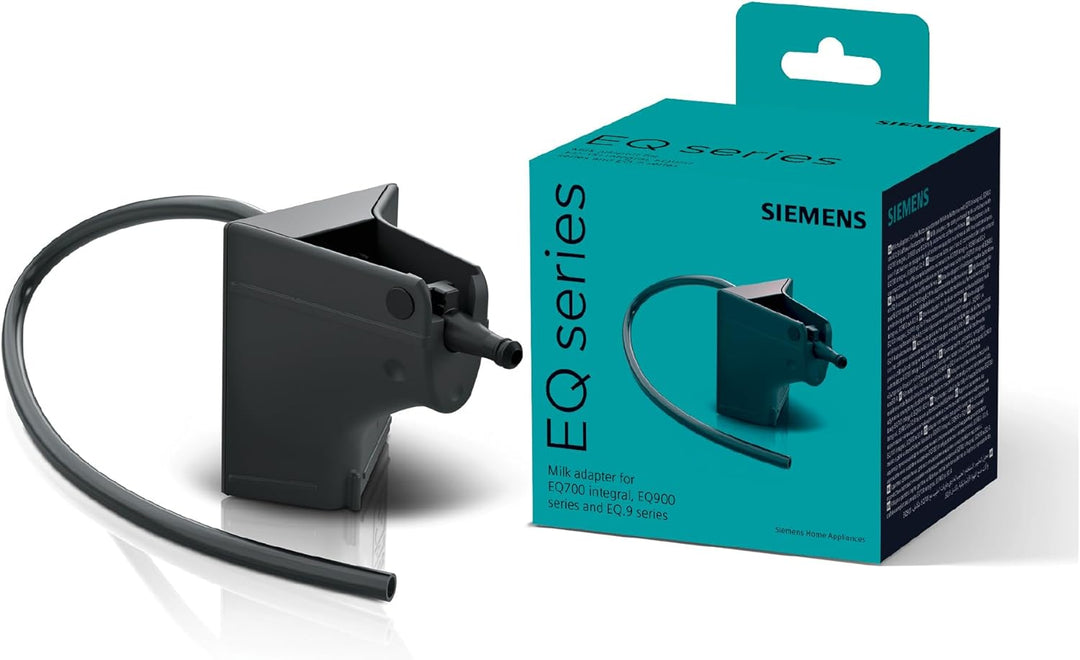 SIEMENS TZ70001 Milk Container Adapter for External Milk Containers, Specially Designed EQ.700 Fully Automatic Coffee Machines, Original Accessories, Dishwasher Safe, Black