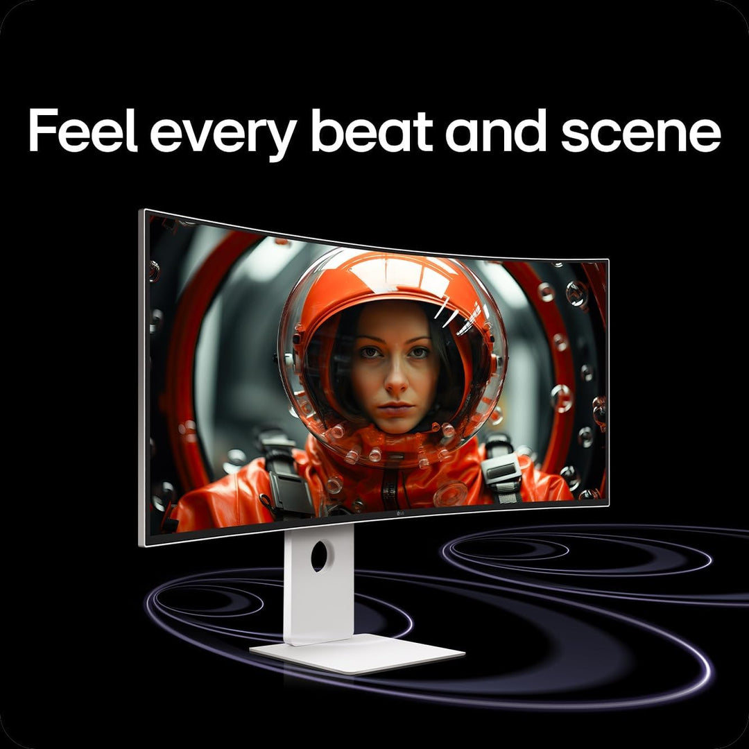 LG UltraFine Monitor 40U990A - Curved UltraWide 5K2K (5120 x 2160p) Nano IPS Black 40 Inch, 120Hz, 5ms, DCI-P3 99%, HDR 600, FreeSync Premium, Speakers, Thunderbolt 5, HDMI 2.1, DP2.1, White