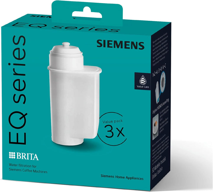 Siemens TZ70033A Brita Intenza Water Filter for Bean to Cup Espresso Machines, Value Pack, Pack of 3, White
