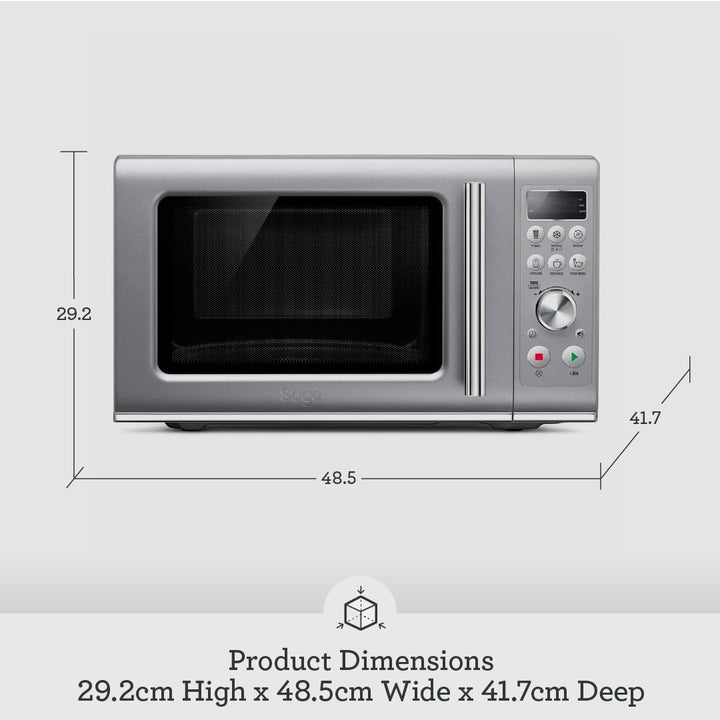 Sage - The Compact Wave Soft Close Microwave, Silver