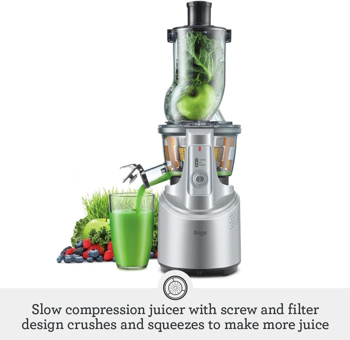 The Sage Big Squeeze Juicer, Brushed Stainless Steel, SJS700SIL
