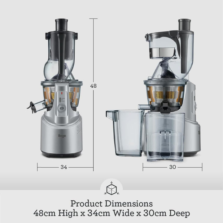 The Sage Big Squeeze Juicer, Brushed Stainless Steel, SJS700SIL