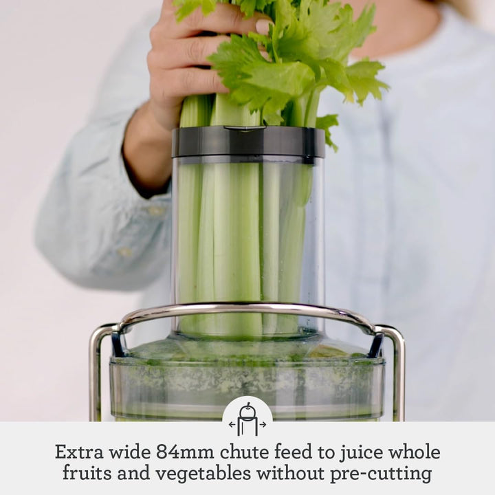 Sage - The Nutri Juicer Cold - Cold Press Extractor for Fruit and Vegetables - High Capacity 2L Jug - 1250W - Silver