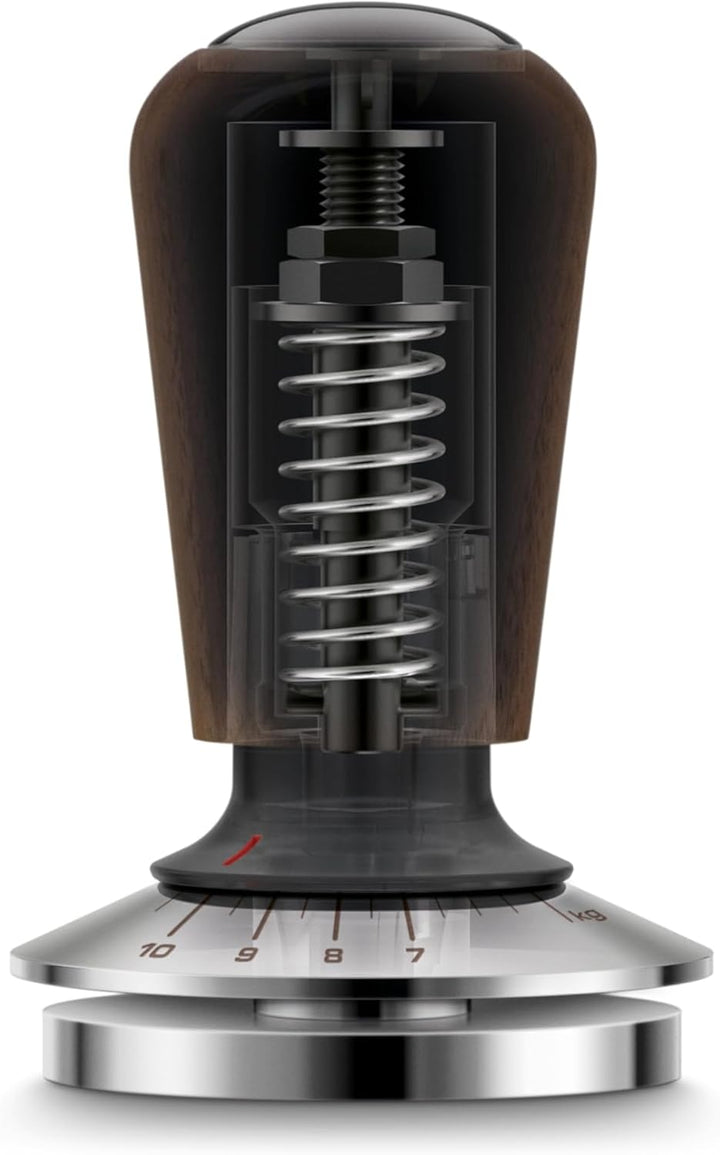 Sage - The Force Gauge Tamper 58mm - Self-Levelling Espresso Tamper, Consistent Pressure, Stainless Steel &amp; Walnut, Compatible with 58mm Sage Portafilters