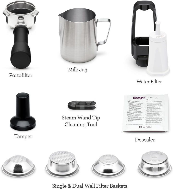 Sage - The Bambino - Compact Coffee Machine with Automatic Milk Frother, Brushed Stainless Steel