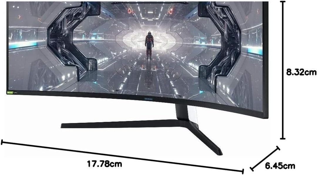 Samsung Odyssey G9 Curved Gaming Monitor, 49 Inch, 240hz, 1000R, 1ms, 1440p, Black White