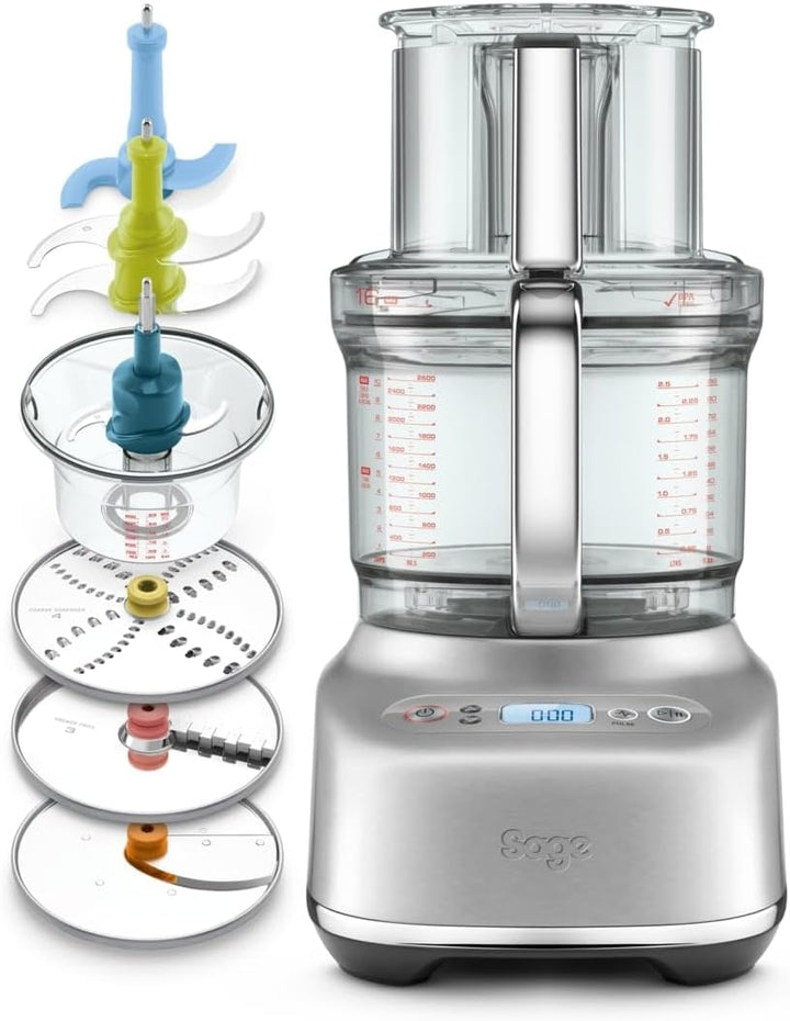 Sage - The Kitchen Wizz 16 – 3.6L Food Processor, Chef’s Precision Attachments, 140mm Extra Large Feed Chute, Heavy Duty 900W Induction Motor, BPA-Free Bowl