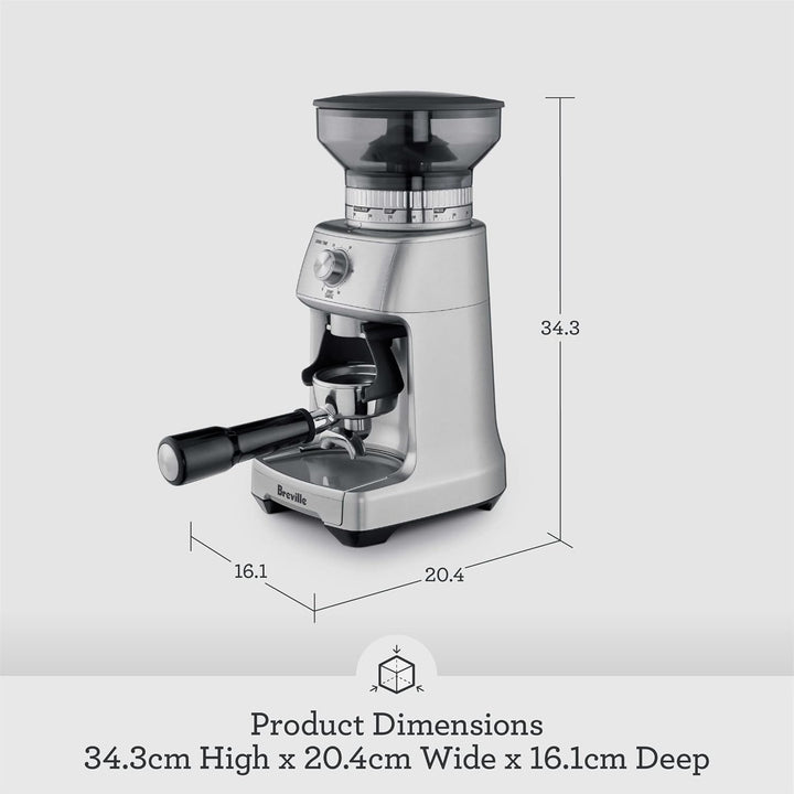 Sage - The Dose Control Pro - Precision Coffee Grinder, 60 Grind Settings - 340g Coffee Bean Capacity, with Timer - Overheat Protection - Silver