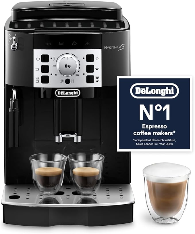 De'Longhi Magnifica S, Automatic Bean to Cup Coffee Machine, Espresso and Cappuccino Maker, ECAM22.110.B, Black