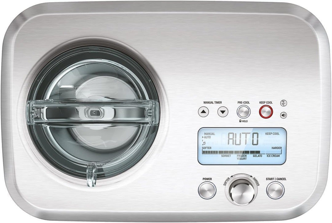 Sage - The Smart Scoop Ice Cream Maker - Self-Cooling Machine - Manual & Automatic Modes - Brushed Stainless Steel