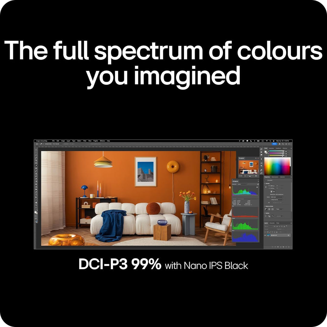 LG UltraFine Monitor 40U990A - Curved UltraWide 5K2K (5120 x 2160p) Nano IPS Black 40 Inch, 120Hz, 5ms, DCI-P3 99%, HDR 600, FreeSync Premium, Speakers, Thunderbolt 5, HDMI 2.1, DP2.1, White