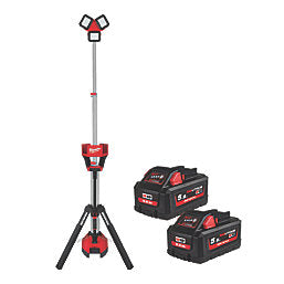 Milwaukee M18 HOSALC-552B 2.2m 18V 2 x 5.5Ah Li-Ion RedLithium High Output Cordless Trueview Stand Area Light&amp;nbsp;