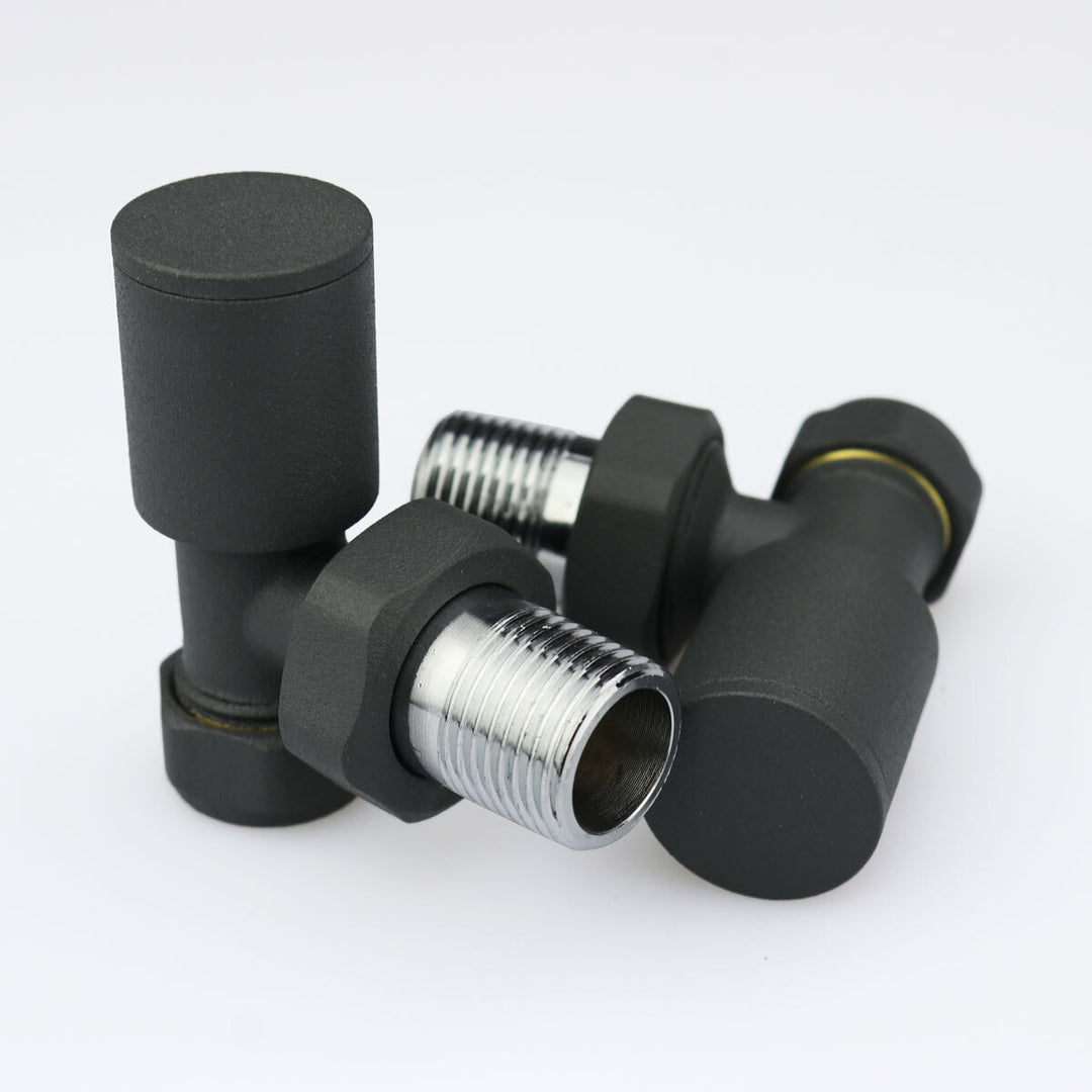 Ultraheat Cylindrical-25 Vertical Manual Valve + L/S (Pair) - Anthracite Grey