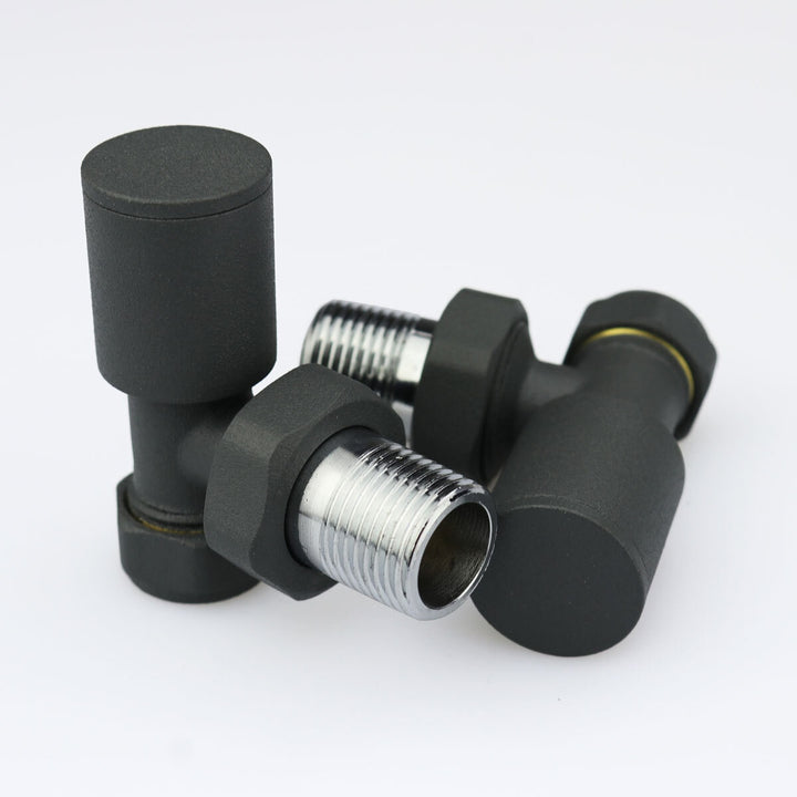 Ultraheat Cylindrical-25 Vertical Manual Valve + L/S (Pair) - Anthracite Grey