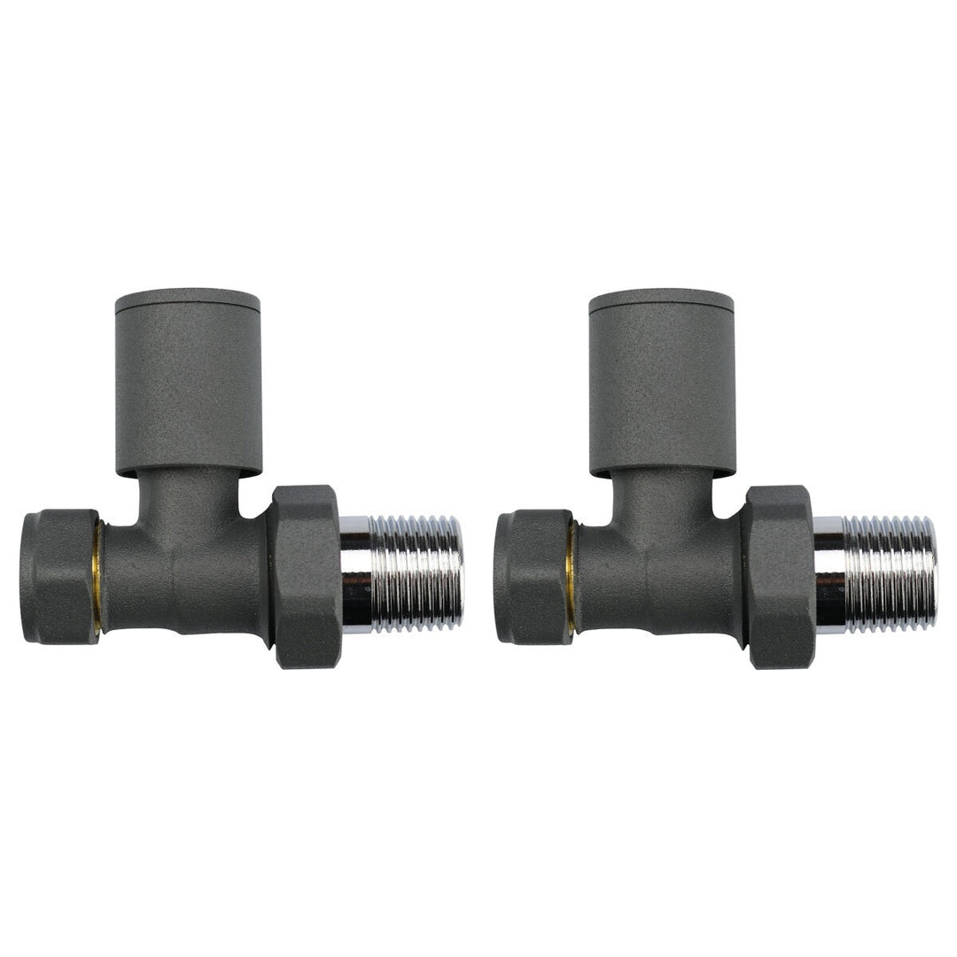 Ultraheat Cylindrical-25 Horizontal Manual Valve + L/S (Pair) - Anthacite Grey