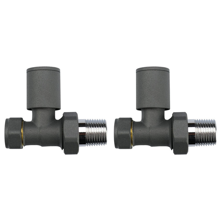 Ultraheat Cylindrical-25 Horizontal Manual Valve + L/S (Pair) - Anthacite Grey