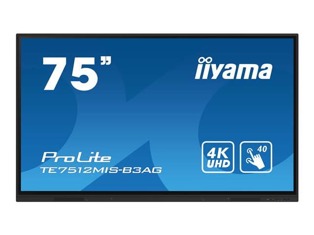 TieDex UK iiyama ProLite TE7512MIS-B3AG 75" Class (74.5" viewable) LED-backlit LCD display - 4K - for digital signage / interactive communication