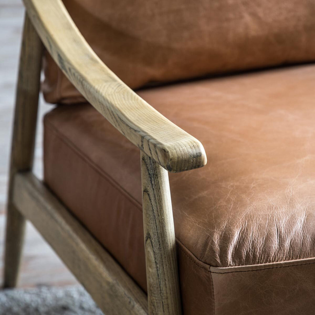 Gallery Ashford Brown Leather Armchair