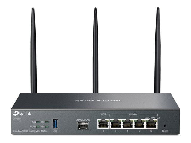 TieDex UK TP-Link Omada ER706W V1 - wireless router - Wi-Fi 6 - desktop, wall-mountable