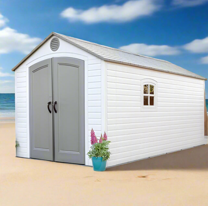 Life-times 8ft x 15ft (2.4 x 4.5m) Storage Shed - Model 60075