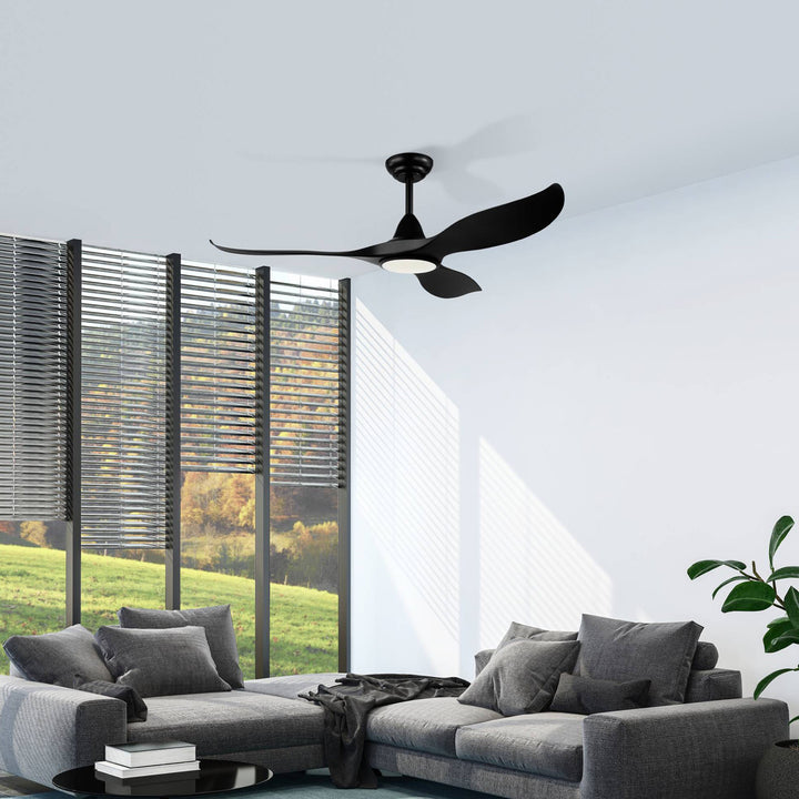 Eglo Cirali Ceiling Fan with DC Motor and LED Light in Black