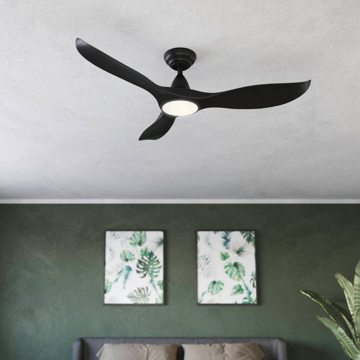 Eglo Cirali Ceiling Fan with DC Motor and LED Light in Black