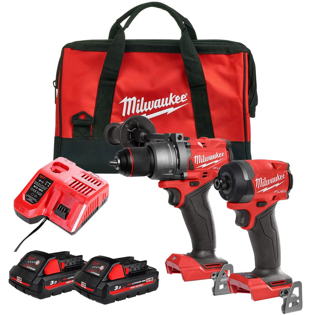 Milwaukee M18FPP2A8-502B M18 Fuel 18V Brushless Twin Kit with 2 x 3.0Ah Battery, Charger & Bag
