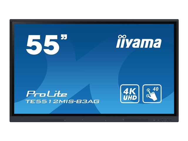 TieDex UK iiyama ProLite TE5512MIS-B3AG 55" Class (54.6" viewable) LED-backlit LCD display - 4K - for digital signage / interactive communication