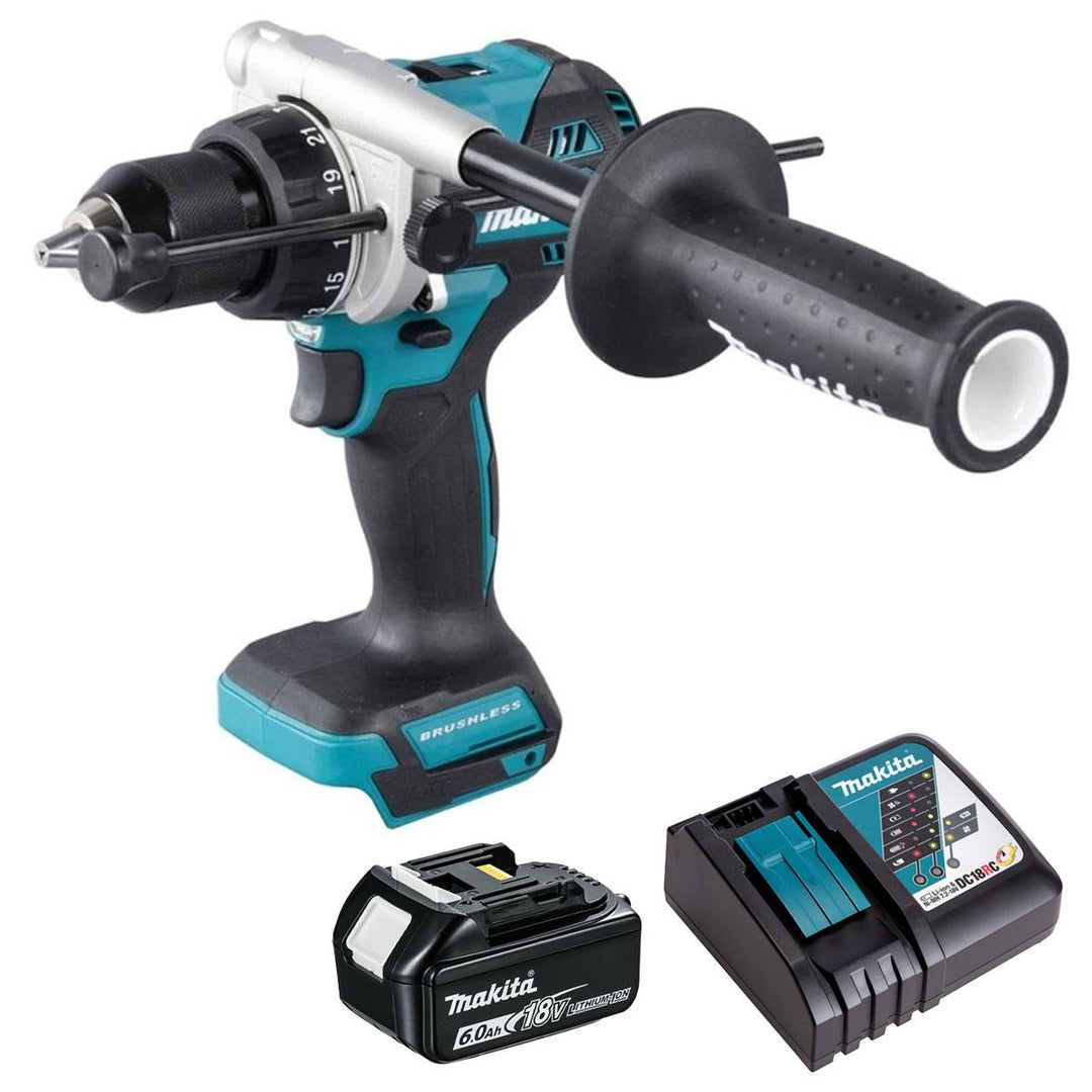 Makita DHP492Z 18V LXT Brushless Combi Drill with 1 x 6.0Ah Battery & Charger
