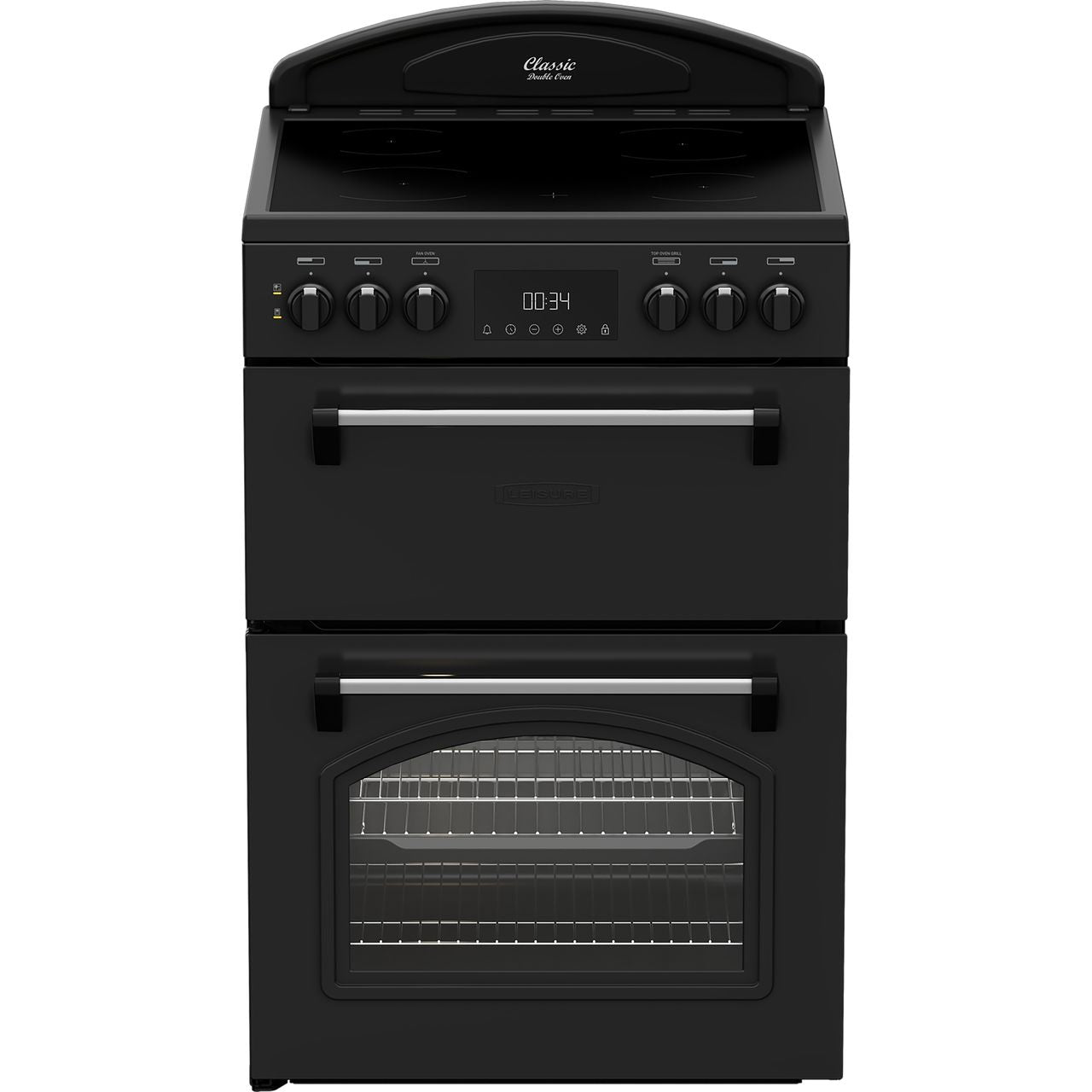 Leisure Classic CLB60ECK 60cm Wide Single Oven Electric Cooker with Ceramic Hob - Black