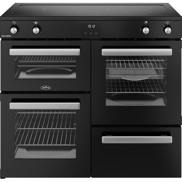 Belling Cookcentre 100Ei 100cm wide Electric Range Cooker with Induction Hob - Stainless Steel - A/A Rated