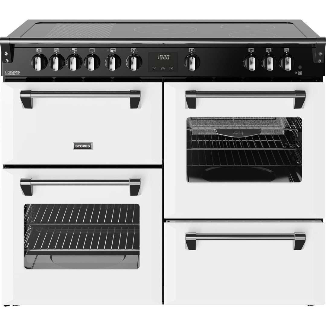 Stoves Richmond Deluxe 110Ei RTY 110cm wide Electric Range Cooker with Induction Hob - Ice White