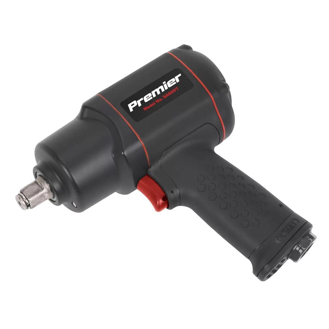 Sealey SA6007 1/2"Sq Drive Composite Air Impact Wrench Twin Hammer