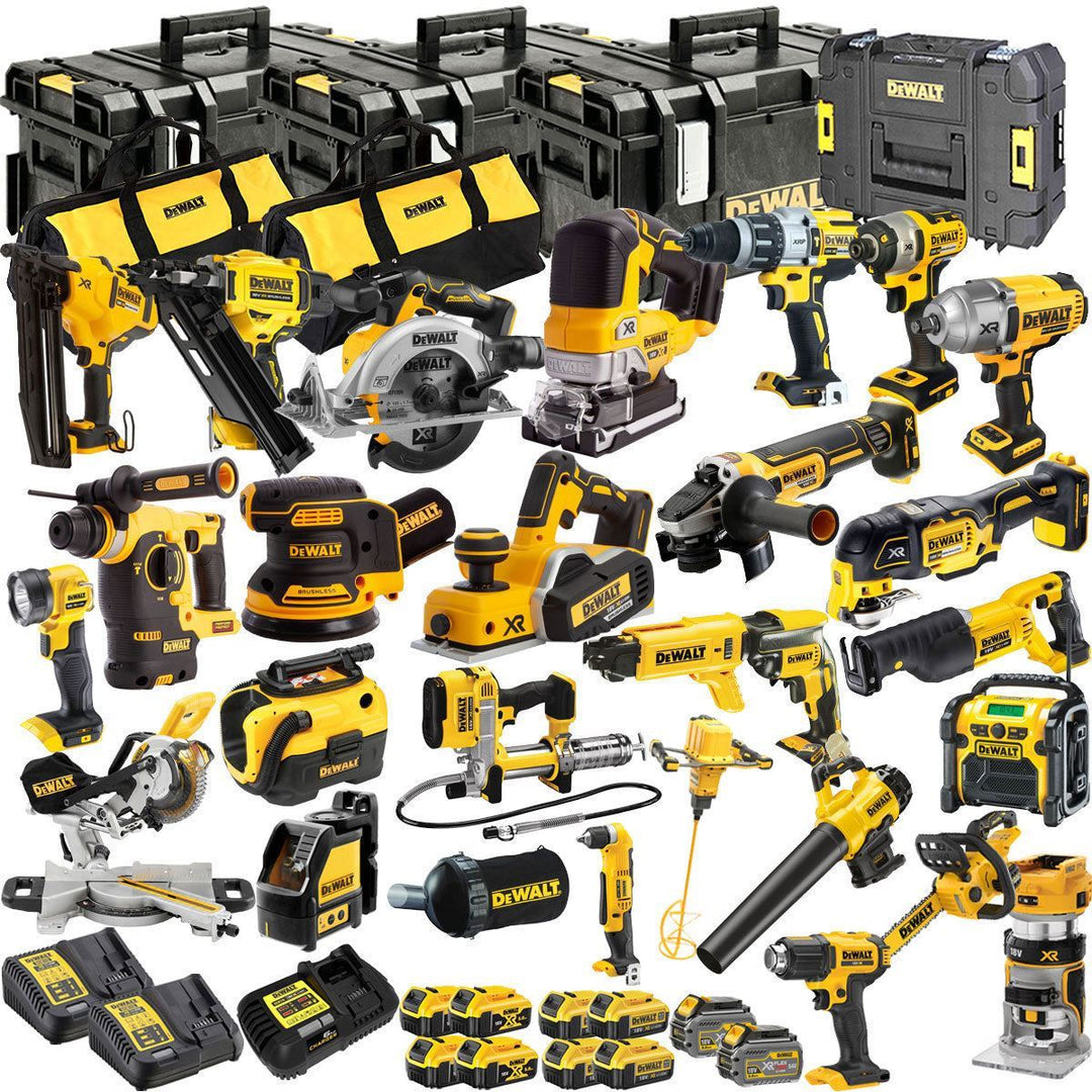 Dewalt DCKT4T26P 18V XR 26 Piece Power Tool Kit with 10 x Battery Charger & TStak Tool Storage