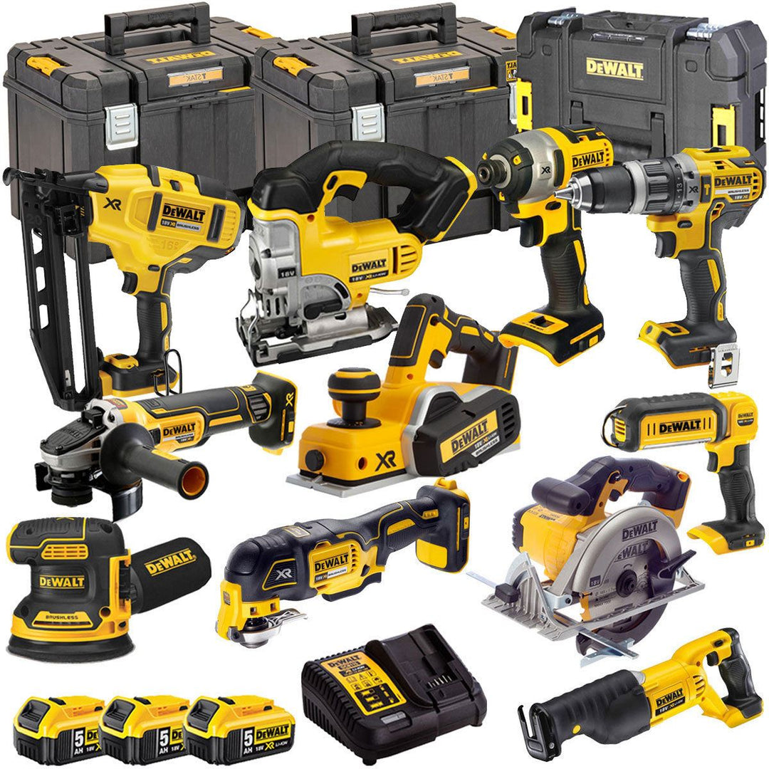 Dewalt 18V 11 Piece Power Tool Kit with 3 x 5.0Ah Batteries T4TKIT-4826