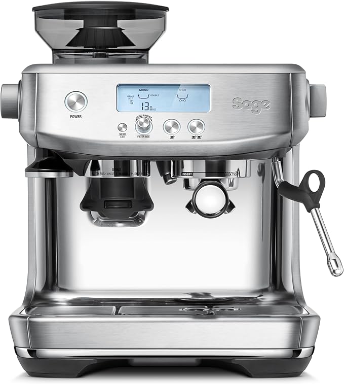 Sage - The Barista Pro, Bean to Cup Coffee Machine with Grinder and Milk Frother, Brushed Stainless Steel SES878BSS4GEU1