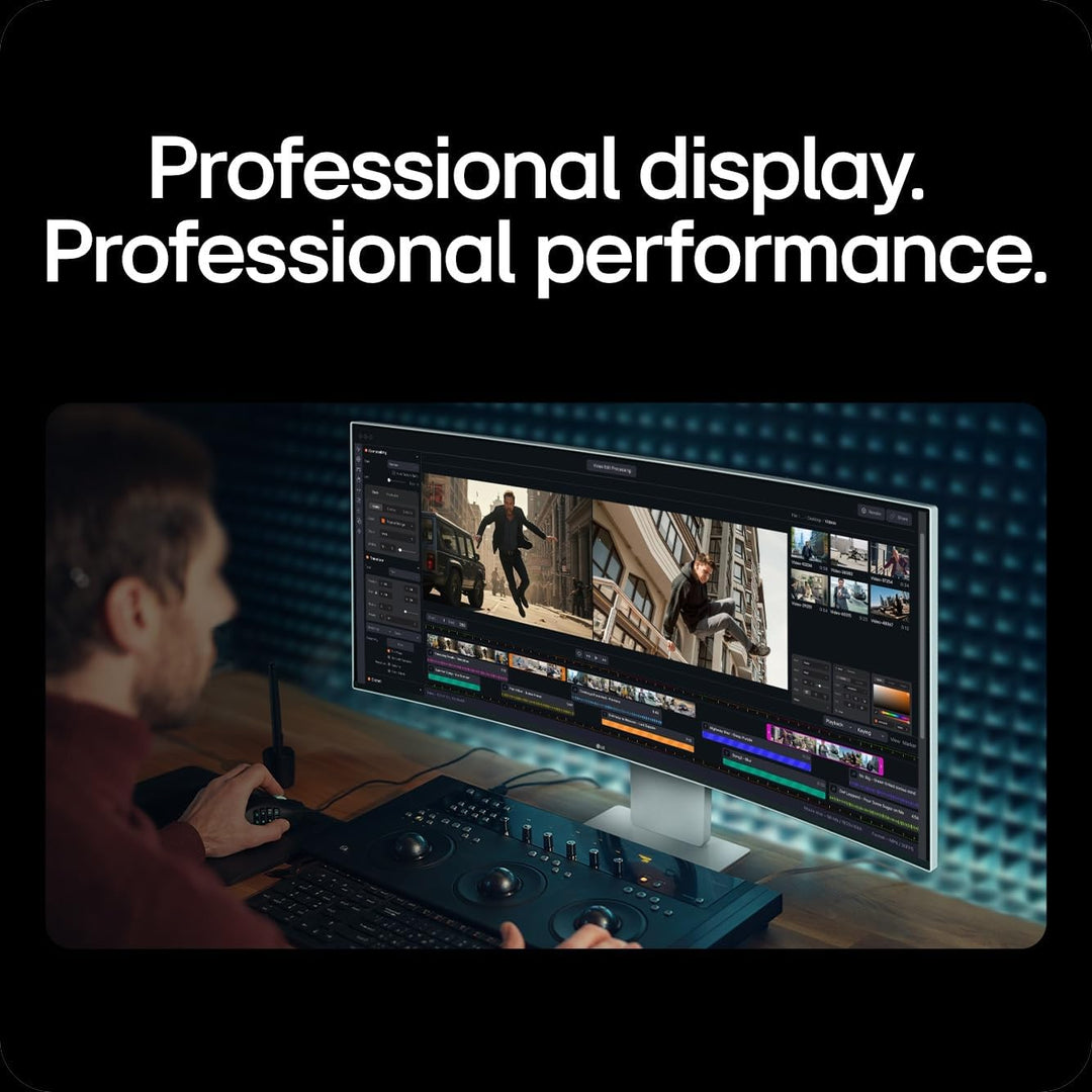 LG UltraFine Monitor 40U990A - Curved UltraWide 5K2K (5120 x 2160p) Nano IPS Black 40 Inch, 120Hz, 5ms, DCI-P3 99%, HDR 600, FreeSync Premium, Speakers, Thunderbolt 5, HDMI 2.1, DP2.1, White