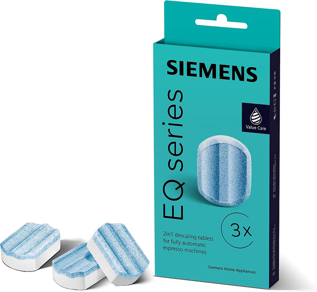 Siemens TZ80002B Descaling Tablets EQ Bean to Cup Coffee Machines, Plastic, White