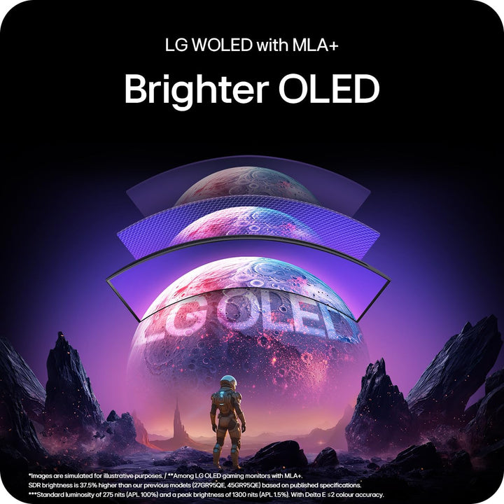 LG UltraGear OLED GX9 Gaming Monitor 45GX950A-B - 5K2K 45 Inch WOLED Curved, Dual-mode 165-330Hz, 0.03ms, 275-1300nits, FreeSync Premium Pro, HDR 400, Speakers, DP 2.1, HDMI 2.1, USB-C, Black
