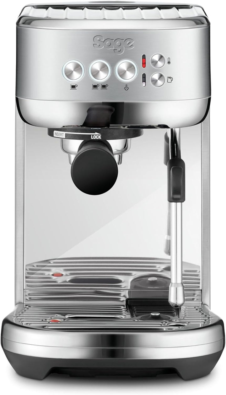 Sage - The Bambino Plus - Compact Coffee Machine with Automatic Milk Frother - 1.9L, 15 bar, 1600 W - Single or Double Shot Espresso Maker, Cappuccino, Latte, Brushed Stainless Steel