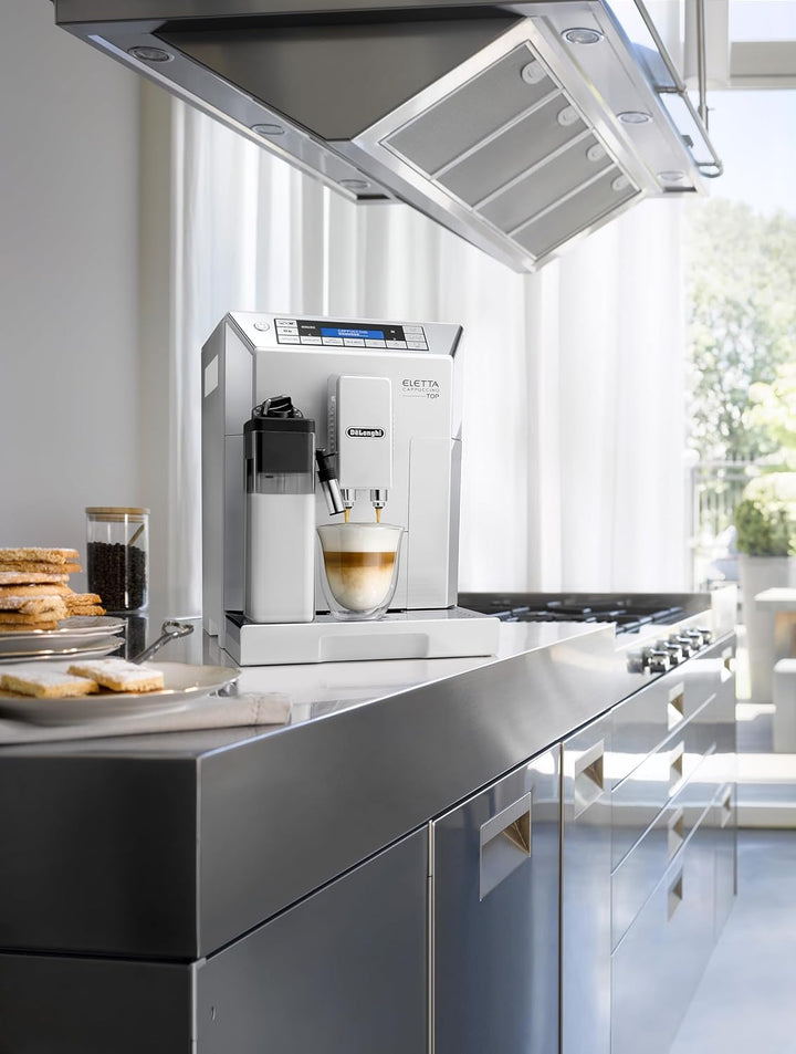 De'Longhi Eletta Cappuccino, Fully Automatic Bean to Cup Machine, Espresso, Coffee Maker, ECAM 45.760.W