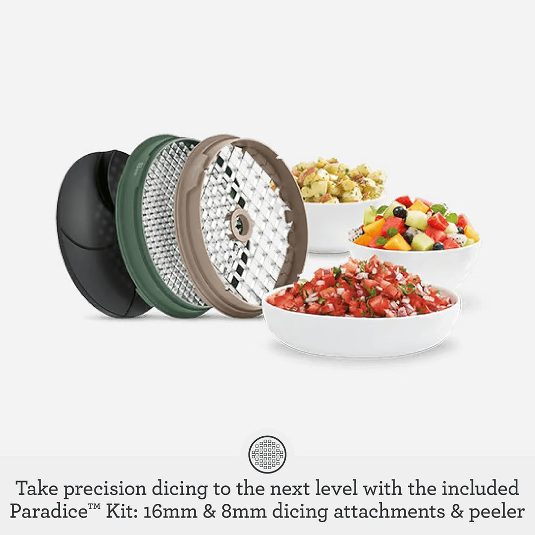 Sage - The Paradice 16 Food Processor - Multifunctional Vegetable Chopper, Dicer, Slicer, Shredder, Blender & Grater - 900W - Stainless Steel