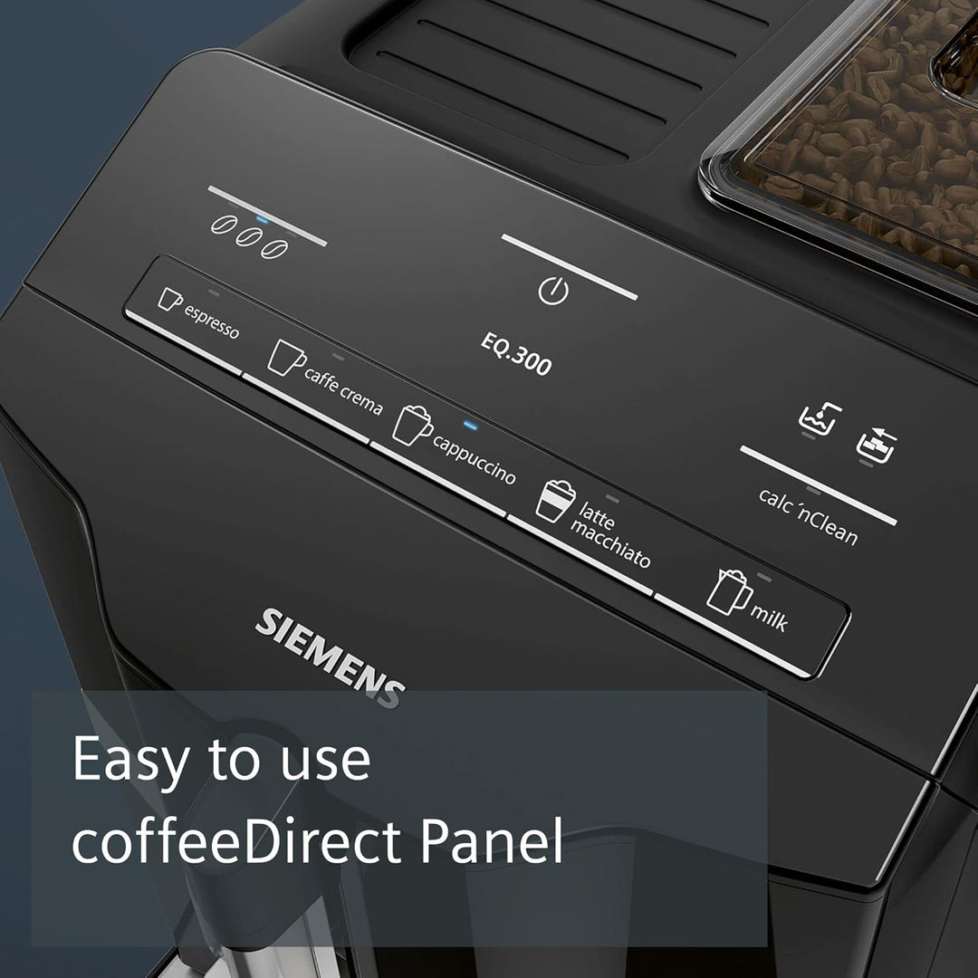 Siemens TI351209GB EQ.300 Bean to Cup Fully Automatic Freestanding Coffee Machine - Black
