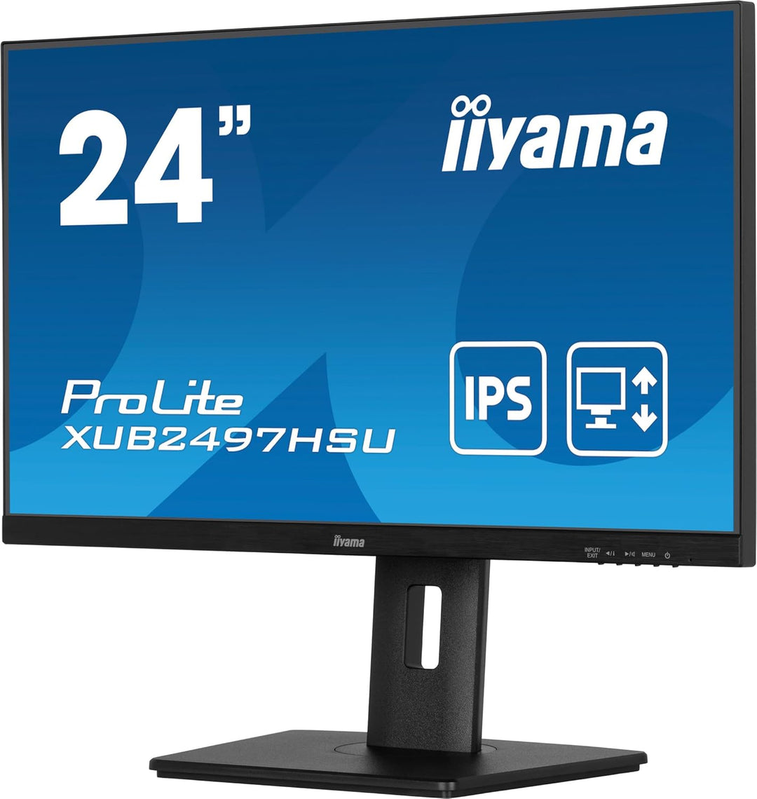 Iiyama XUB2497HSU-B2 24 inch IPS slim bezel, 100Hz, 1ms (MPRT), 1920x1080, HDMI/DP, 2 x USB, Height Adjustable Stand, TCO09 & TUV-GS, 5 Yr Warranty