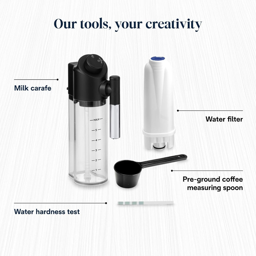 De'Longhi Magnifica Evo Next ECAM312.80.TB, Automatic Coffee Machine With Automatic Milk Frother, Bean To Cup Coffee and Cappuccino Machine with Intuitive Touch Display, Black/Titanium