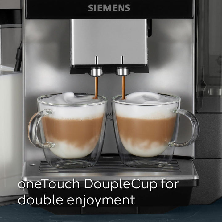 SIEMENS EQ700 Fully Automatic Bean to Cup Coffee Machine, 5" Touch Screen Display, Cold Brew/Slow Brew, Integrated Milk Container, 30+ Coffee Beverages, Home Connect, TQ713GB3